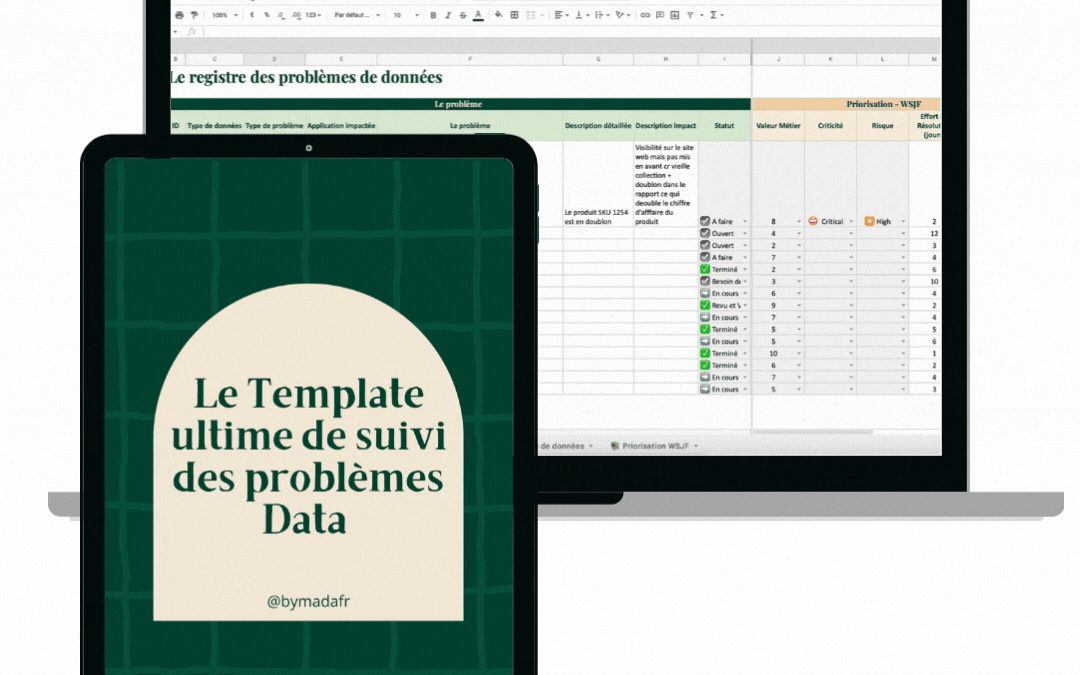 Template Excel pour suivre vos problèmes de données (template offert) [MAJ 2024]
